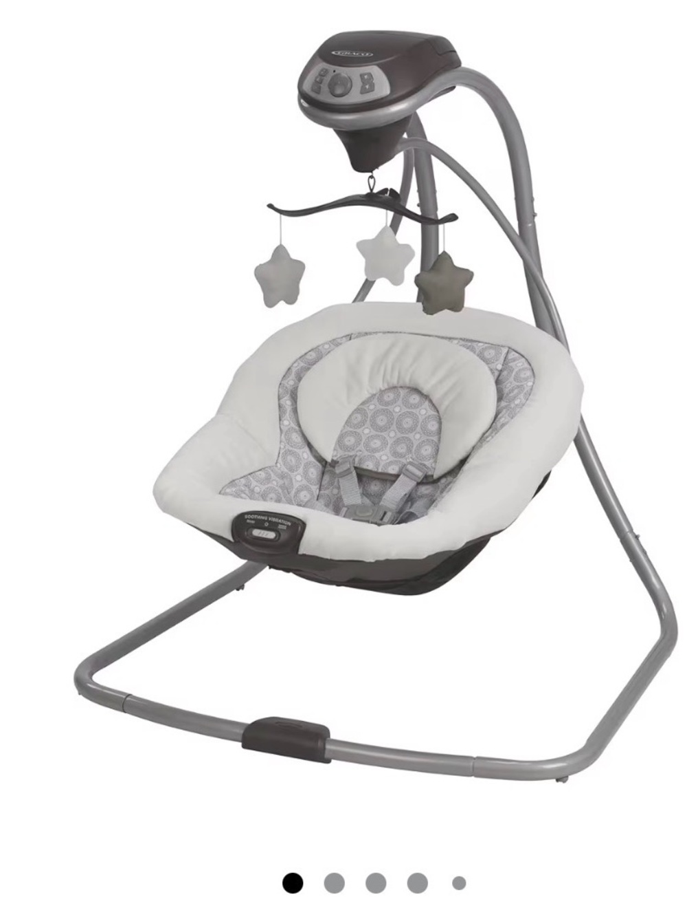 Graco Gray Baby Swing with Star Mobile